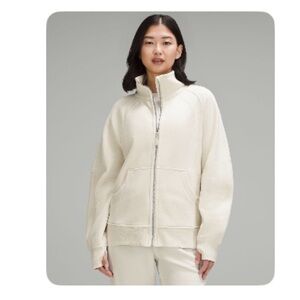 Lululemon Scuba Oversized Funnel-Neck Full Zip in Bone